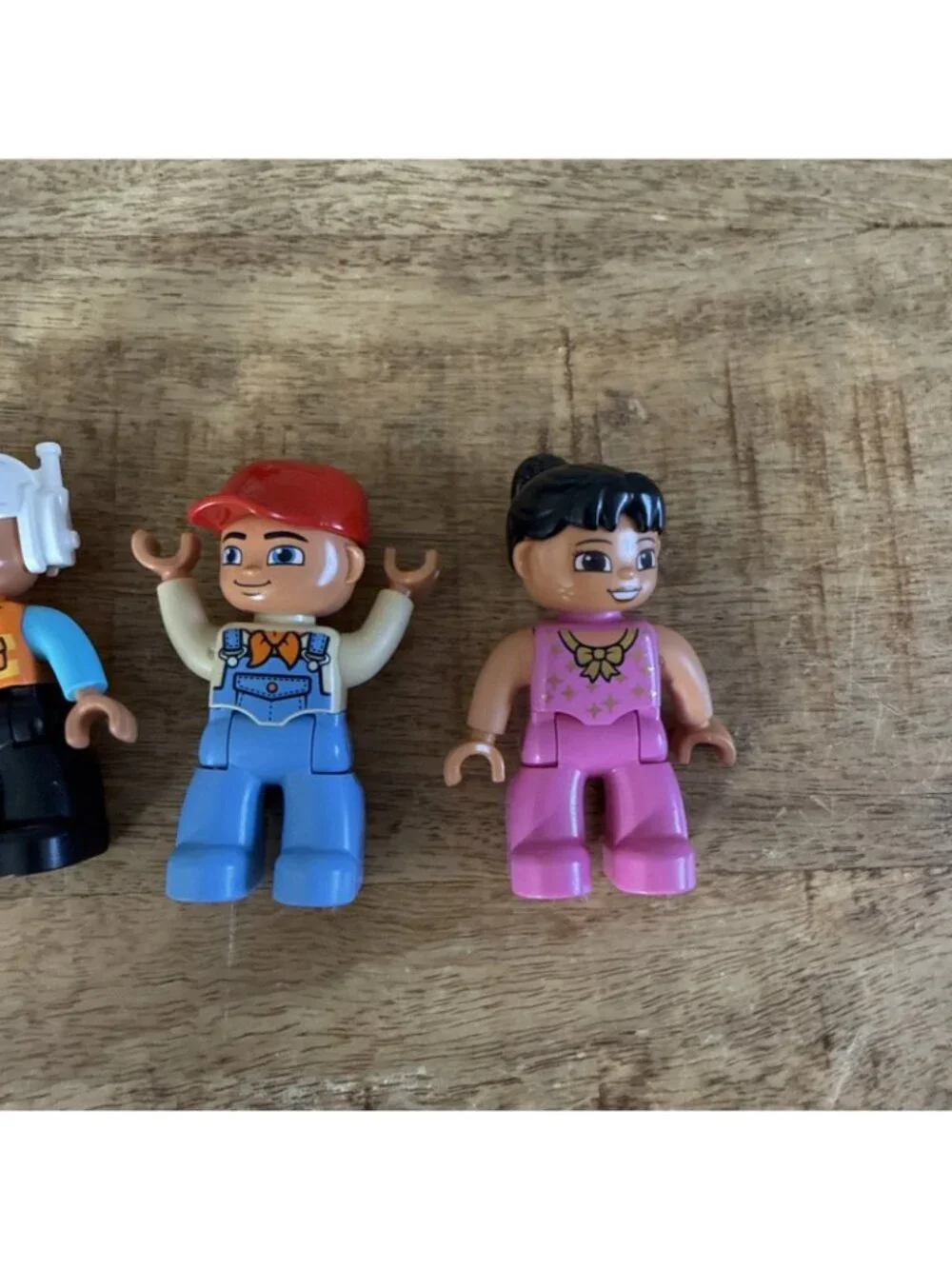 LEGO DUPLO Lot of 4 People Minifigures Construction Worker Pilot Painter Figures